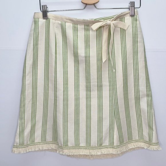 Nanette Lepore Dresses & Skirts - Nanette Lepore Skirt Size 6 Green Stripe Cotton